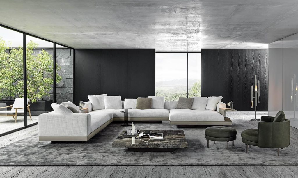 Minotti Connery avec forme en U